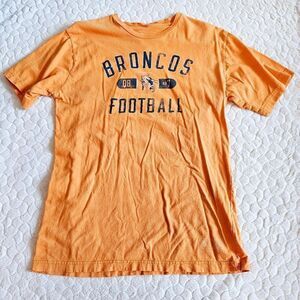 Denver Broncos jersey tee shirt John Elway 7 distressed NFL classic large cotton